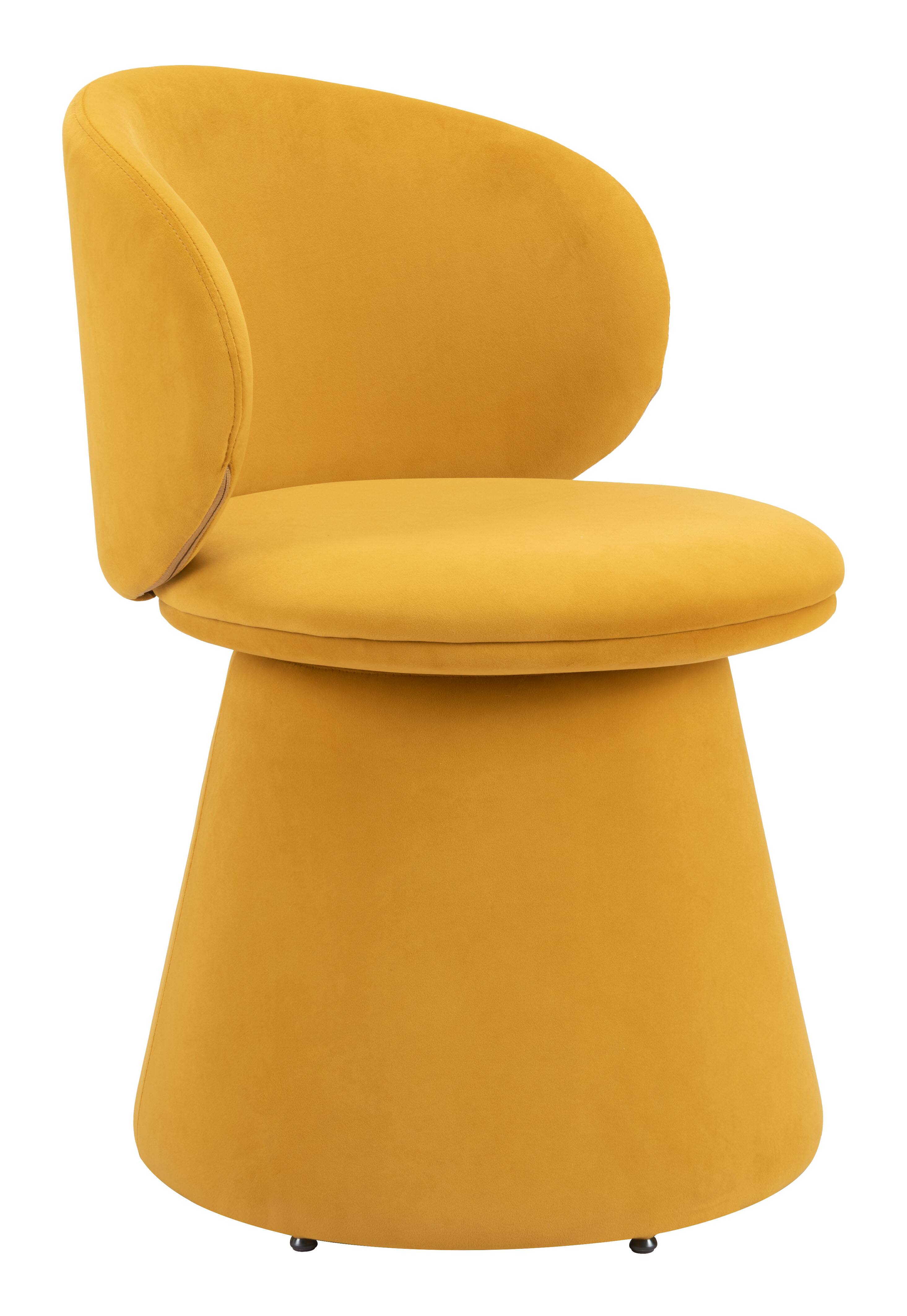 Front. Hivvago - Oblic Swivel Dining Chair Orange - Orange.