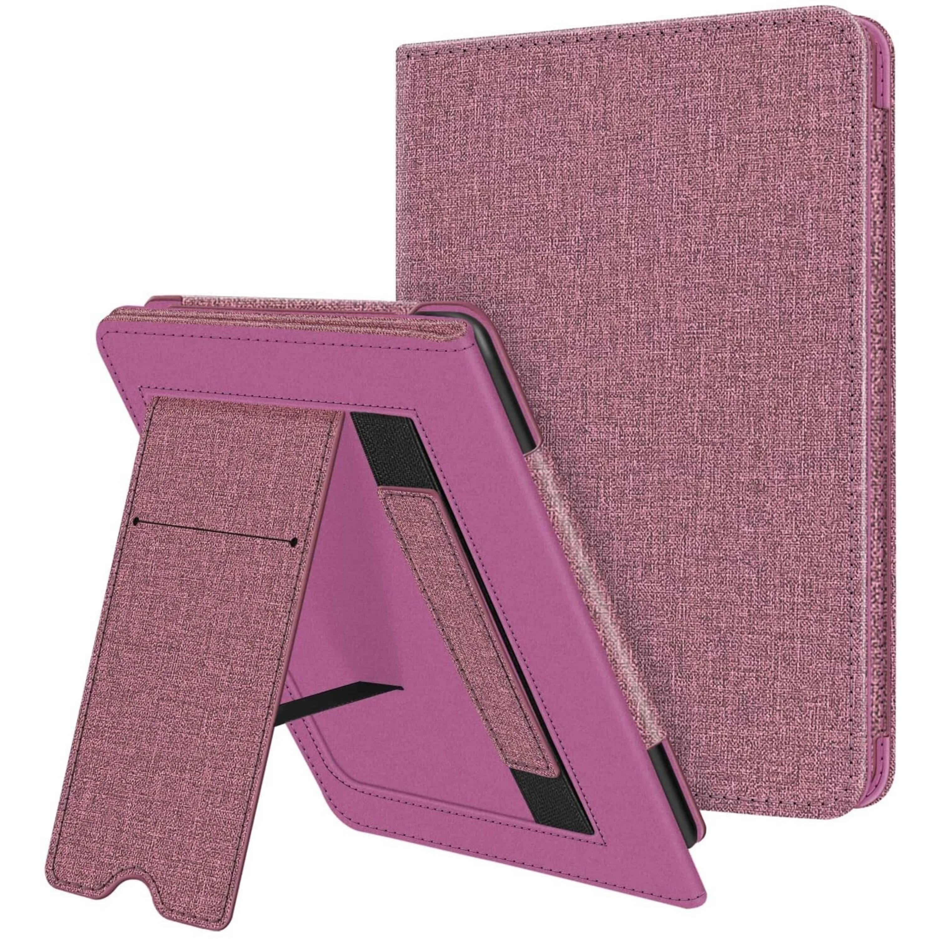 Kitcheniva - Foldable Stand Cover For Kindle Paperwhite 11th 2021 With Card Slot And Hand Strap - Plum