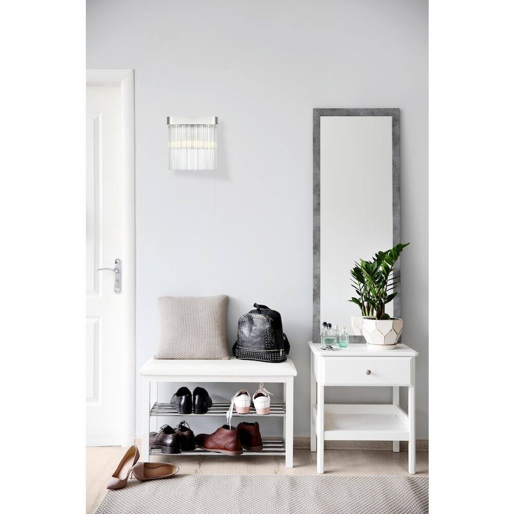 Alt View 3. Elegant Lighting - Harlow 9 Inch Wall Sconce In Chrome - Chrome And Clear.