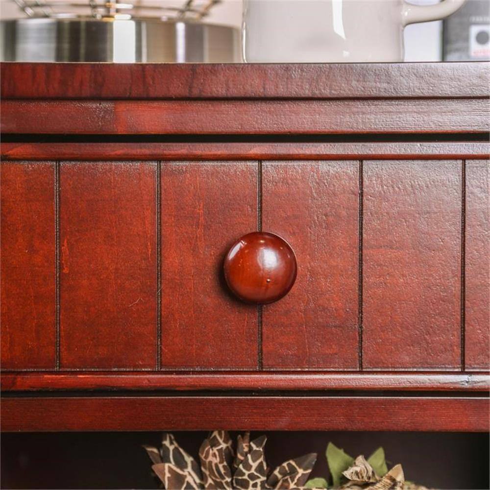 Alt View 3. Furniture of America - Dimanche Solid Wood 1-Drawer Nightstand - Cherry.