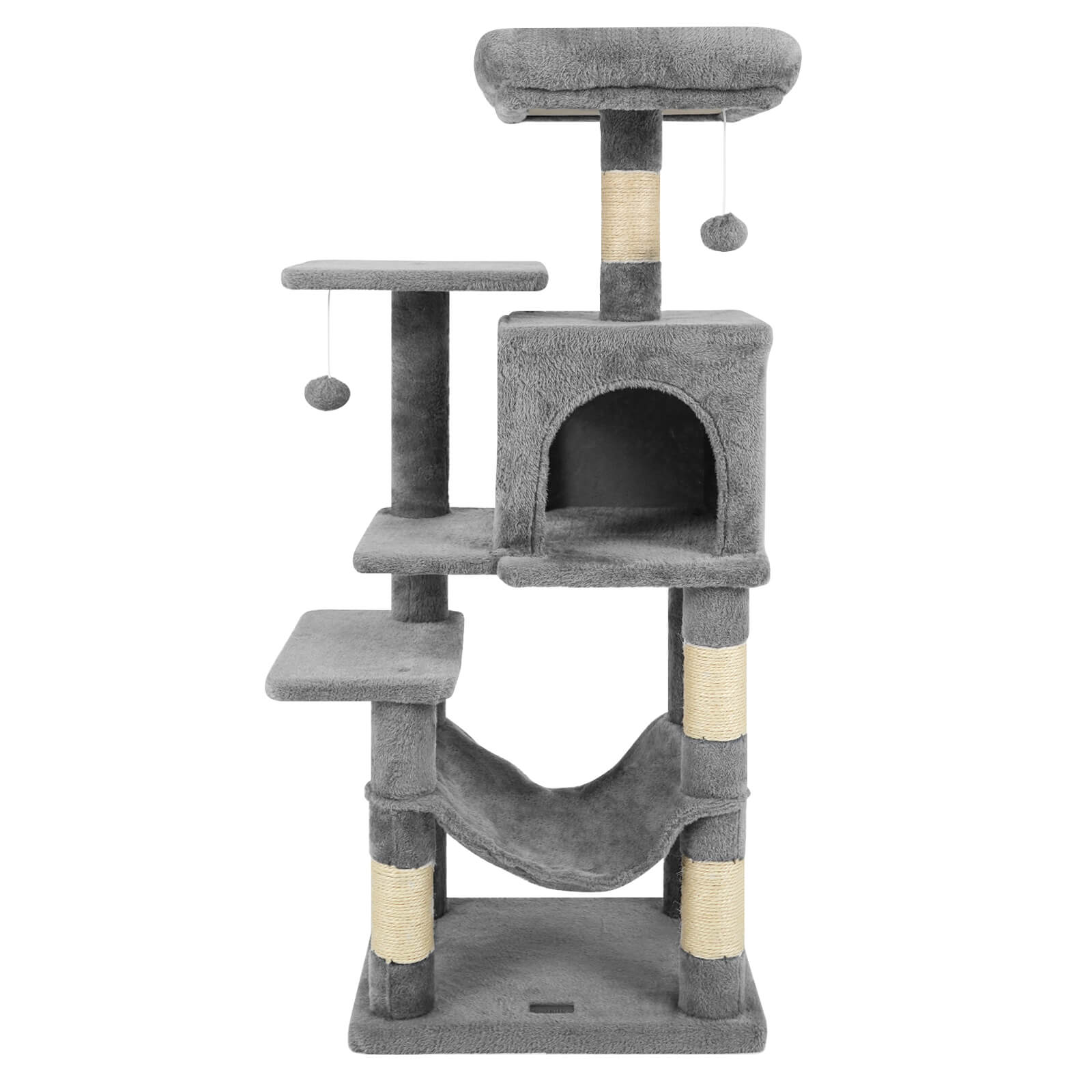Alt View 10. Costway - Costway 44" Tall Multi-level Cat Tree with Cushion Top Perch, 2-Entrance Large Cat Condo.
