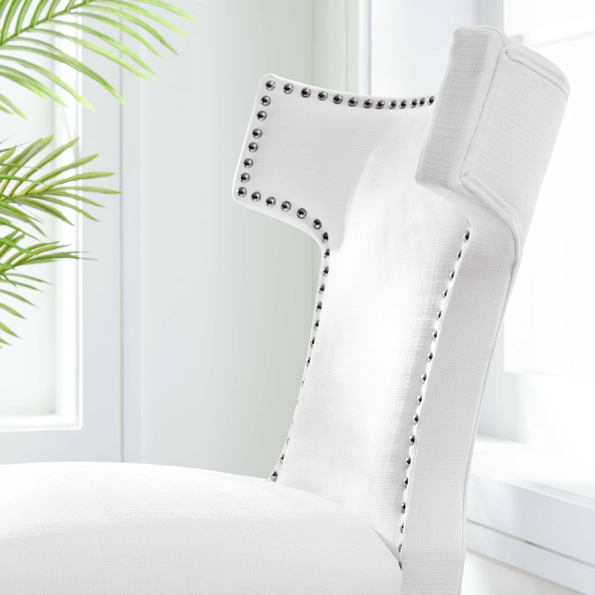 Alt View 4. Modway - Curve Fabric Dining Chair by Modway - White.