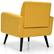 Alt View 15. Costway - Accent Upholstered Single Sofa Home Office Armchair with Wooden Legs (Set of 2) - Yellow.