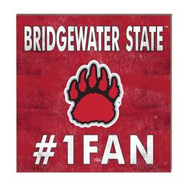 Jardine - Bridgewater State Bears 10" x 10" #1 Fan Plaque - Red