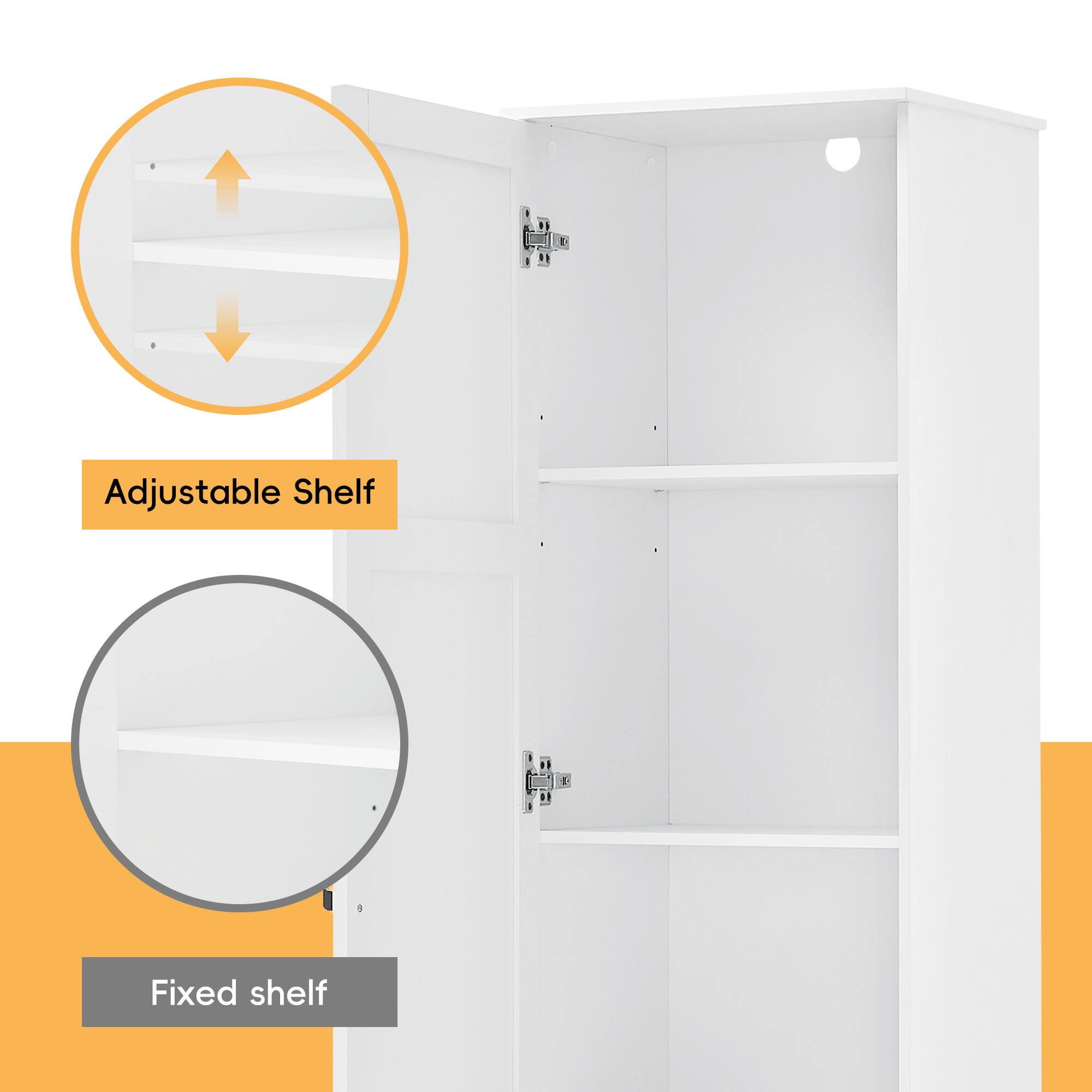 Adjustable Shelf  
Fixed shelf