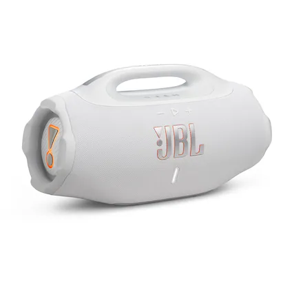 Front. JBL - Boombox 4 portable waterproof speaker - 2025 - White.