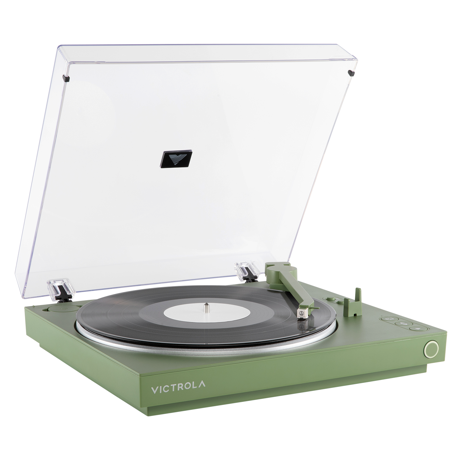 Alt View 1. Victrola - Victrola Automatic Turntable - Green.