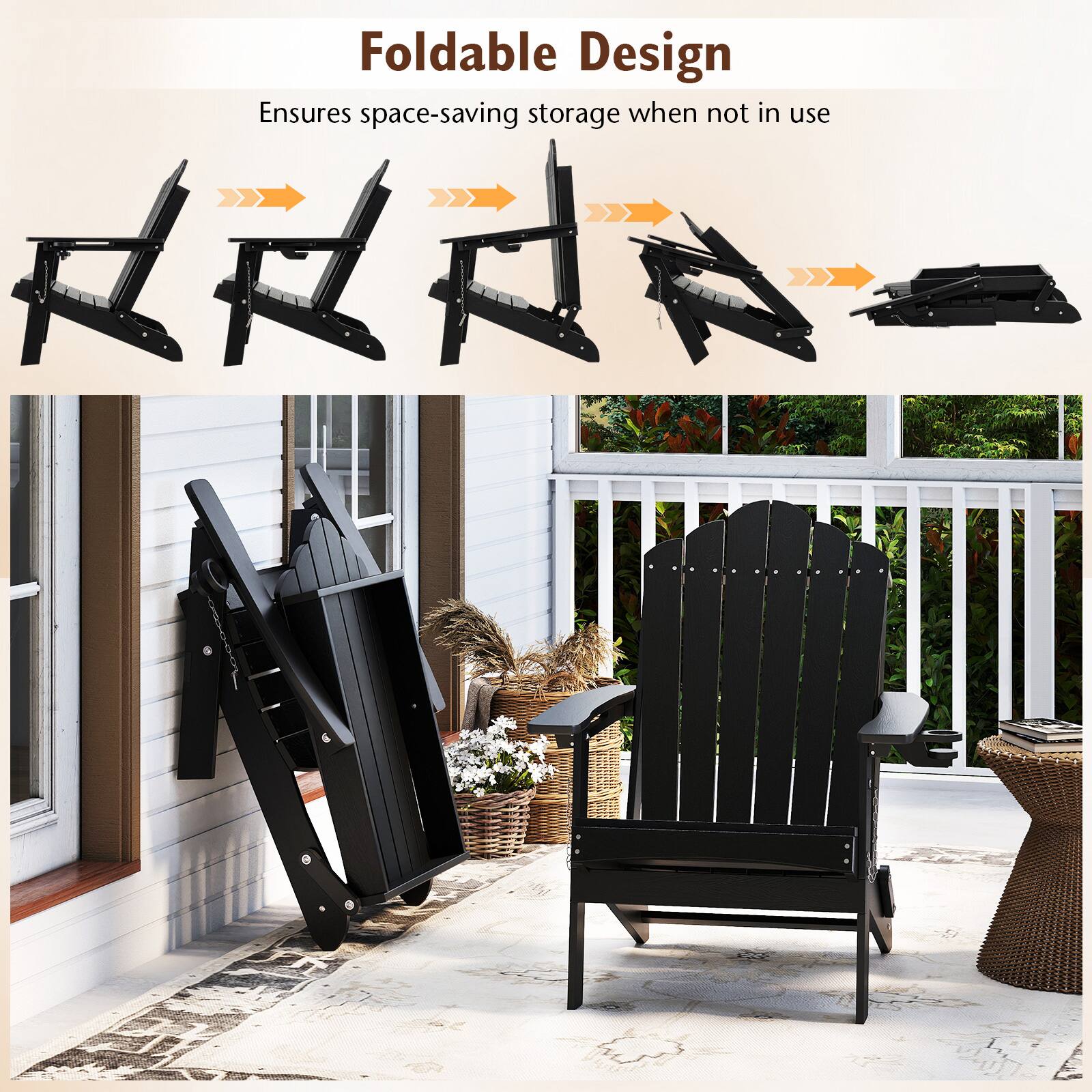 Foldable Design  
Ensures space-saving storage when not in use