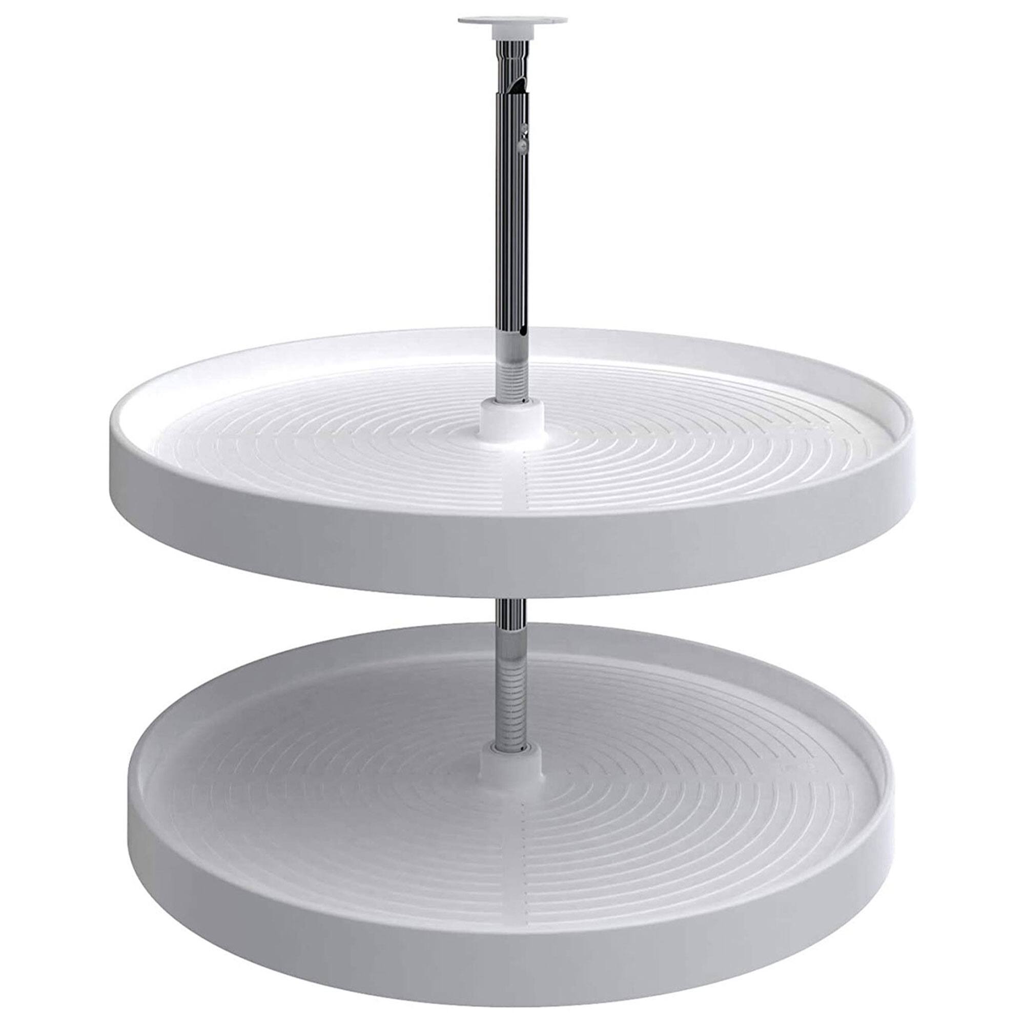 Front. Rev-A-Shelf - Rev-A-Shelf 24'' Lazy Susan Full-Circle Polymer Two-Shelf, White, 2062-24-11-1 - White.