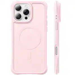 Ornarto - Magnetic for iPhone 16 Pro Max Case 6.9", Compatible with MagSafe | Slim Translucent Matte Cover - Chalk Pink