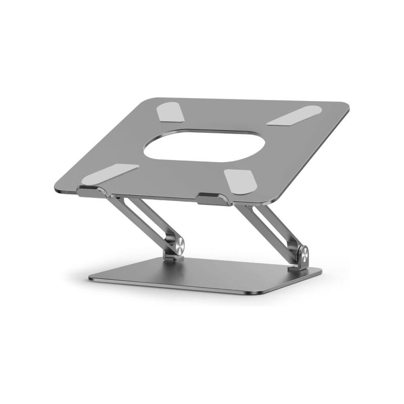 Front. Resource Ludis - Aluminium Alloy Ergonomic Laptop Stand - Space Gray.