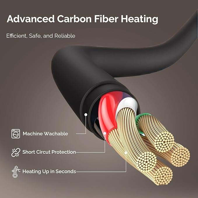 Advanced Carbon Fiber Heating  
Efficient, Safe, and Reliable  
Machine Washable  
Short Circuit Protection  
Heating Up in Seconds