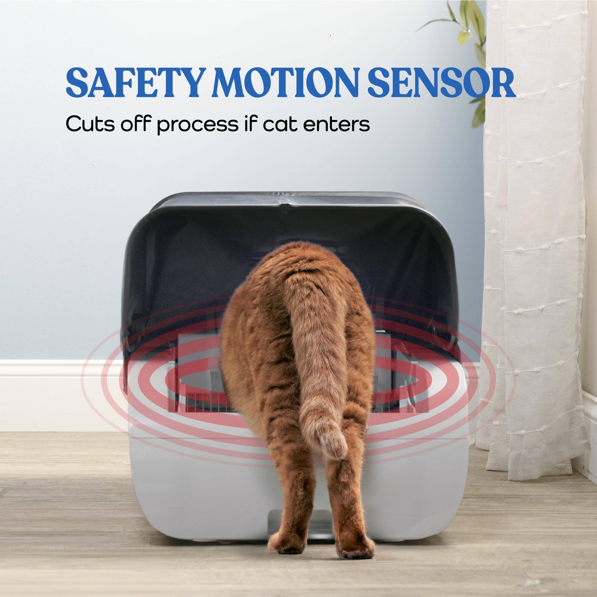 SAFETY MOTION SENSOR  
Cuts off process if cat enters