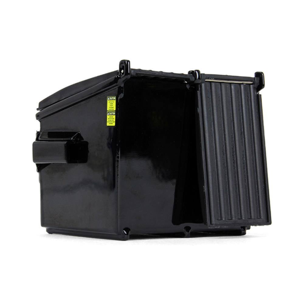 Angle. First Gear - Refuse Trash Bin Black 1/34 Diecast Model by First Gear - Black.