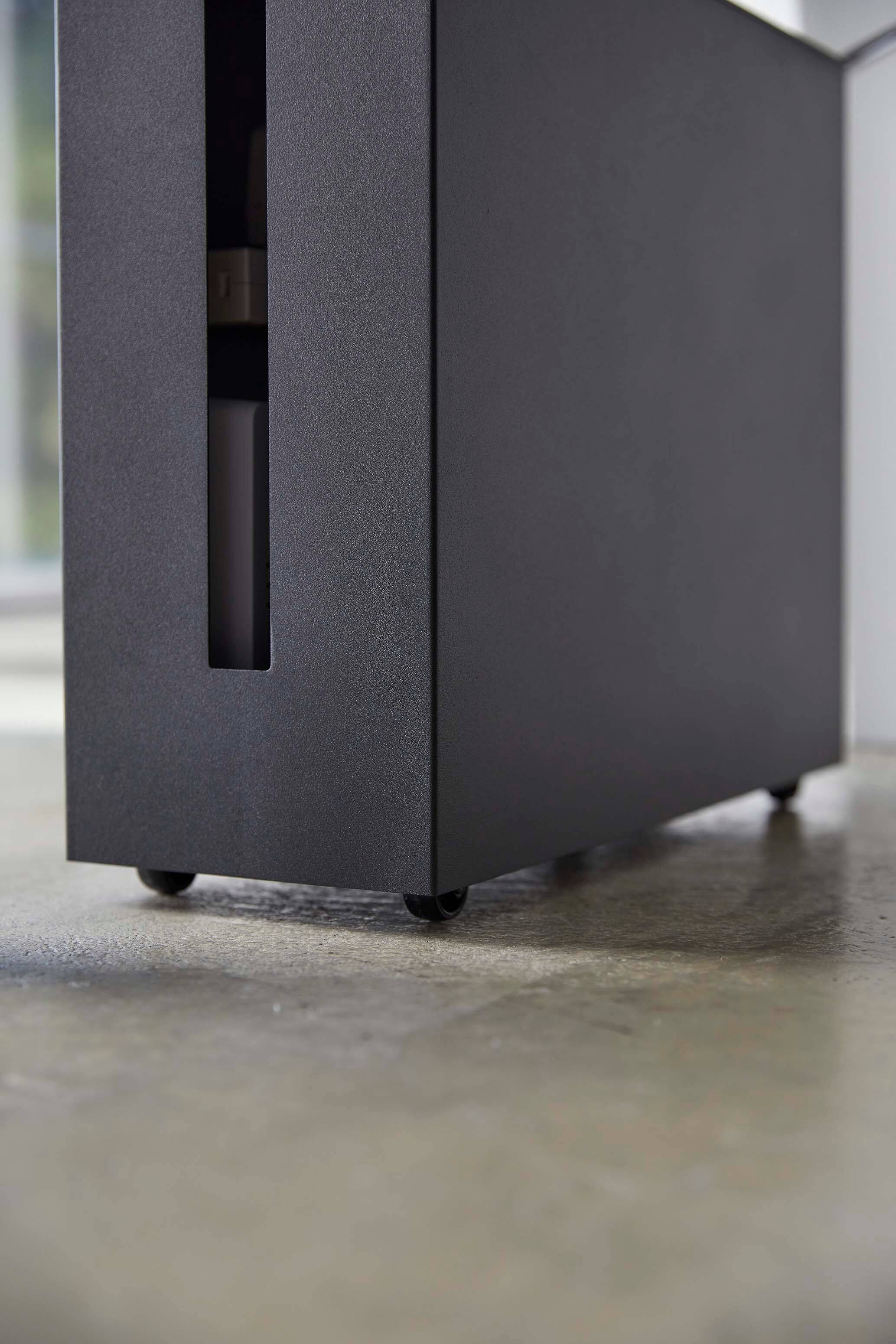 Alt View 2. Yamazaki Home - Rolling Cable Management Box - Steel.