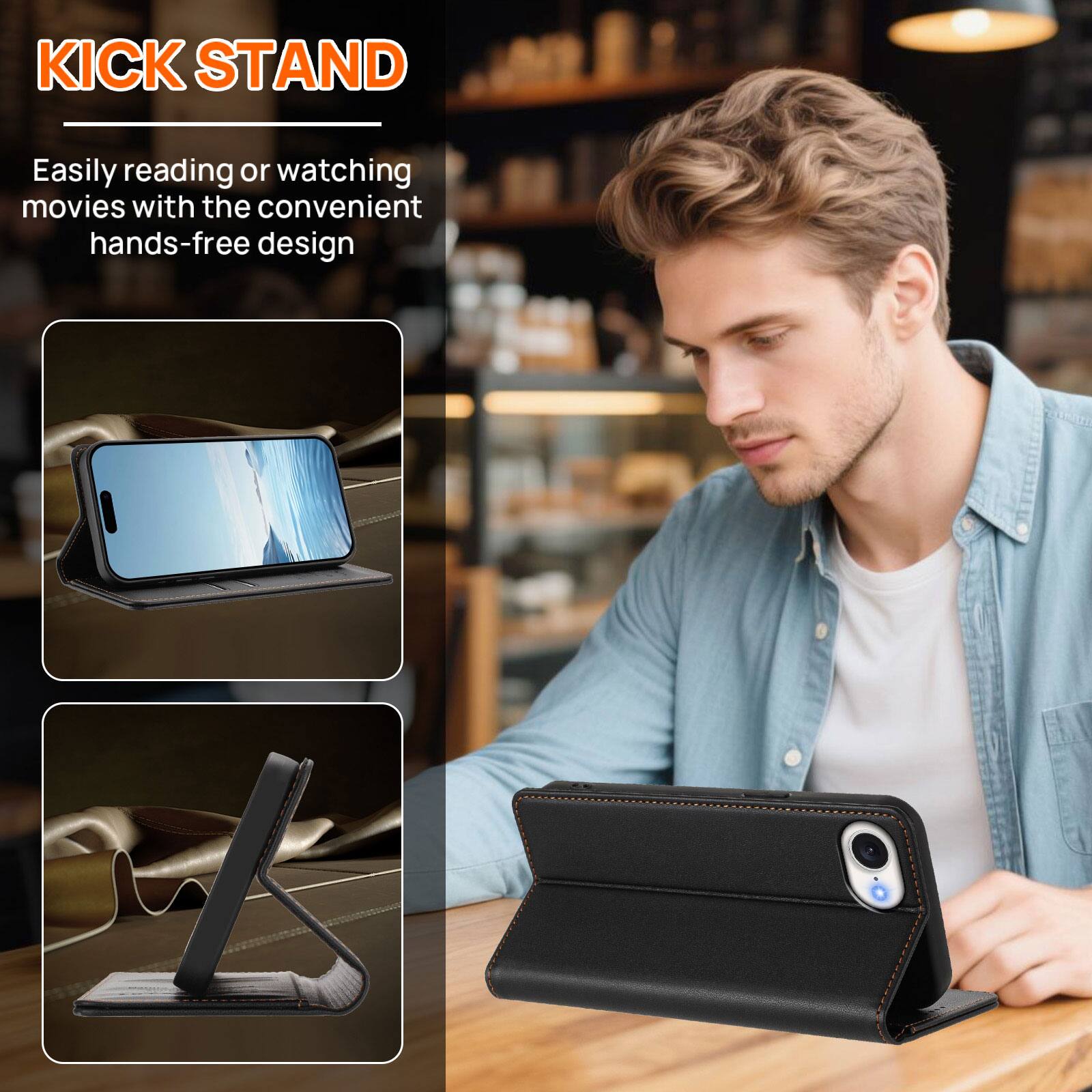 KICK STAND

Easily reading or watching movies with the convenient hands-free design