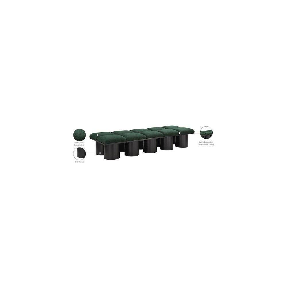 - Latch Connected
- Modular Versatility
- Boucle Fabric
- Oak Veneer