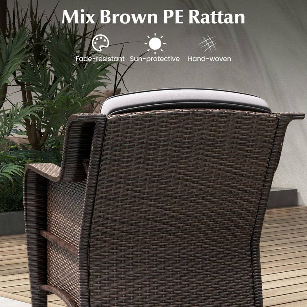 Mix Brown PE Rattan  
Fade-resistant Sun-protective Hand-woven