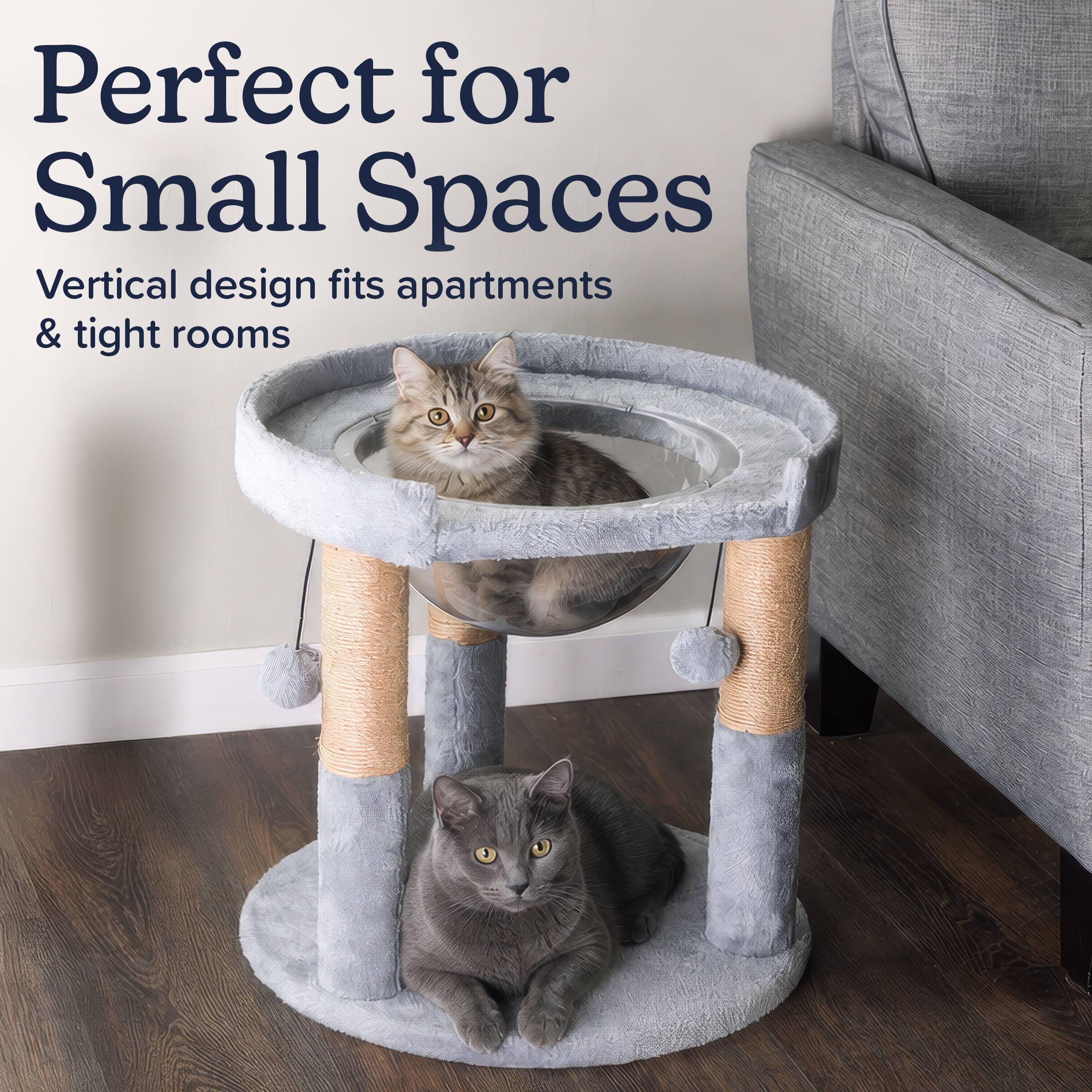 Perfect for Small Spaces  
Vertical design fits apartments & tight rooms