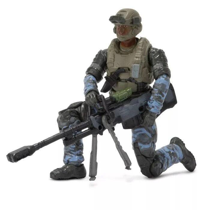Alt View 2. Jazwares - Halo Infinite: UNSC Marine with Sniper Rifle - 4" Action Figure.