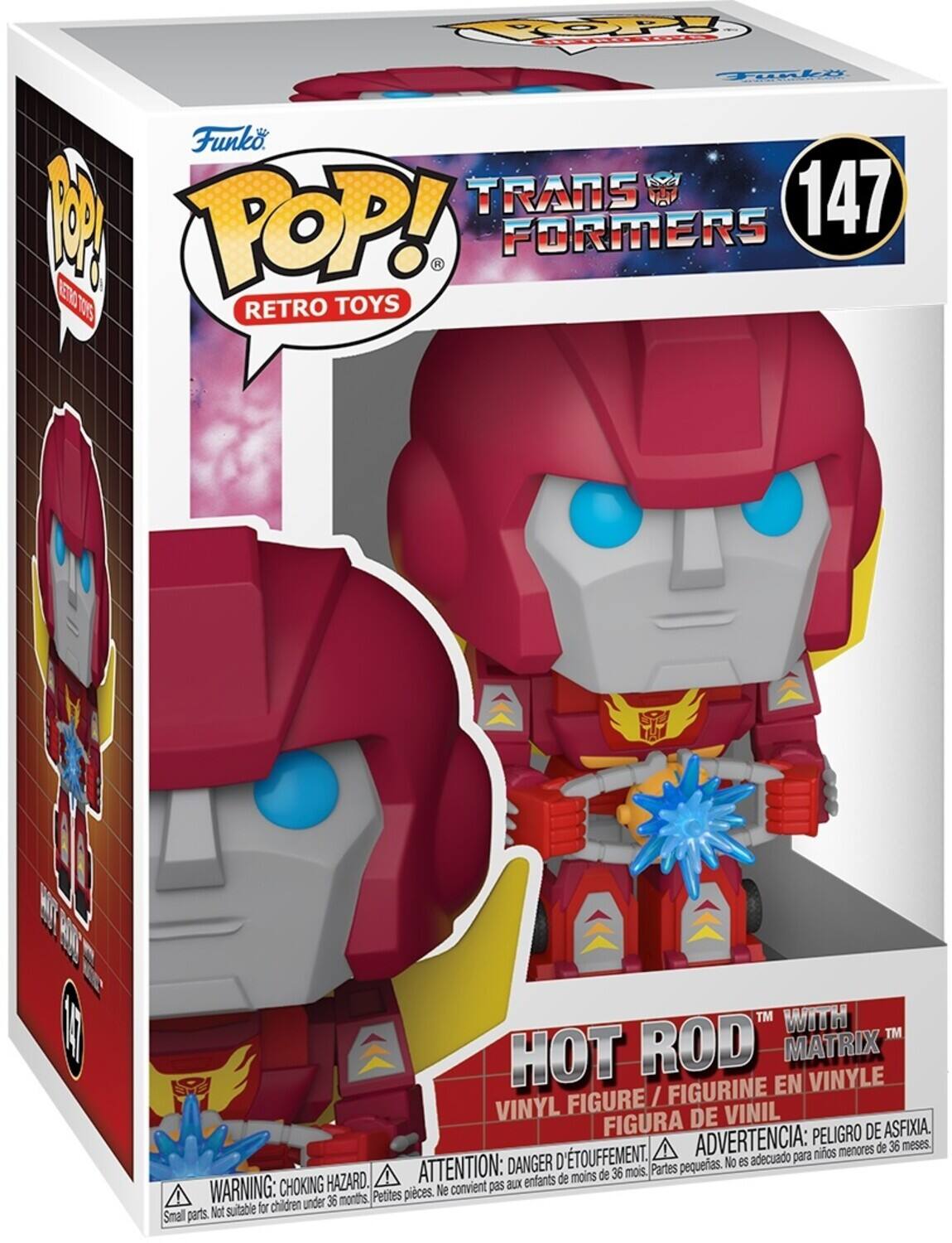 OOPY FO Tudli Funko. TRANS 147 M 1EO POP! H FORMERS 105 RETRO TOYS  1  TM WITH TM HOT ROD MATRIX VINYLE FIGURINE EN FIGURE / VINYL DE VINIL FIGURA PELIGRO DE ASFIXIA. D'TOUFFEMENT. ADVERTENCIA: para nios menores de 36 meses. DANGER pequeras. No es adecuado HAZARD. ATTENTION: enfants de moins de 36 mois. Partes WARNING: CHOKING Ne convient pas aux enfants de moins de 36 mois Petites pieces. Not suitable for children Smal parts.