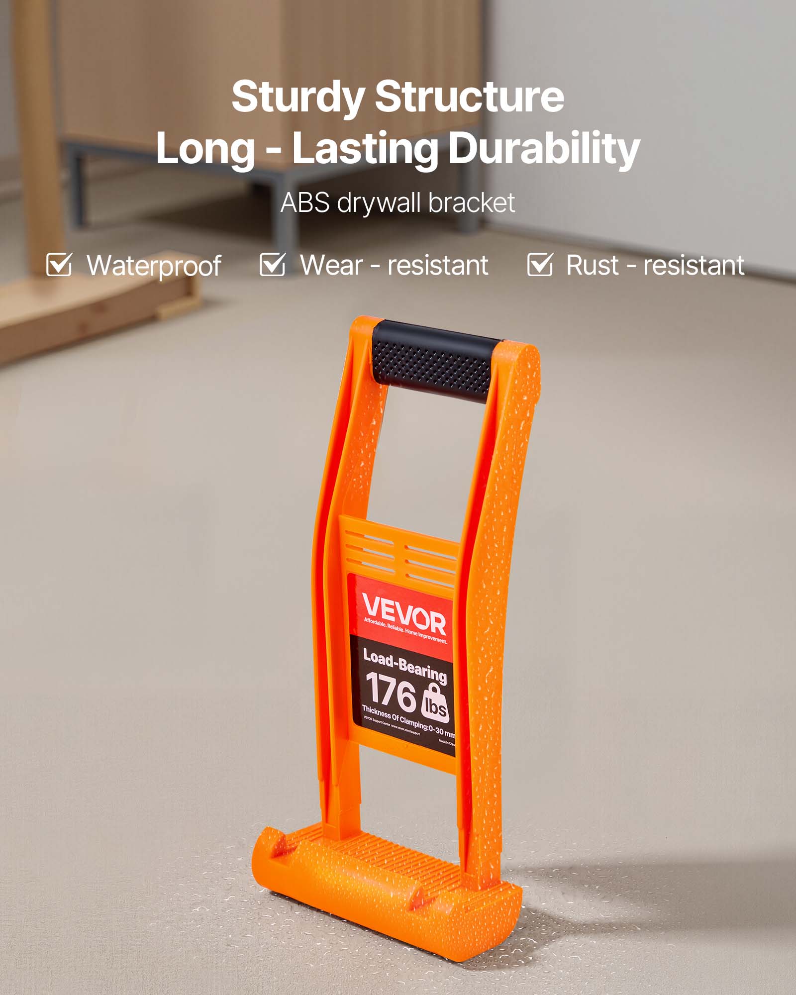 Sturdy Structure Long - Lasting Durability ABS drywall bracket Waterproof Wear - resistant Rust - resistant VEVOR - Me - Load-Bearing 176 lbs ON Camping: 0-30 30 1m