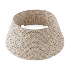 Casafield - Water Hyacinth Christmas Tree Collar with Cord Cut Out - White