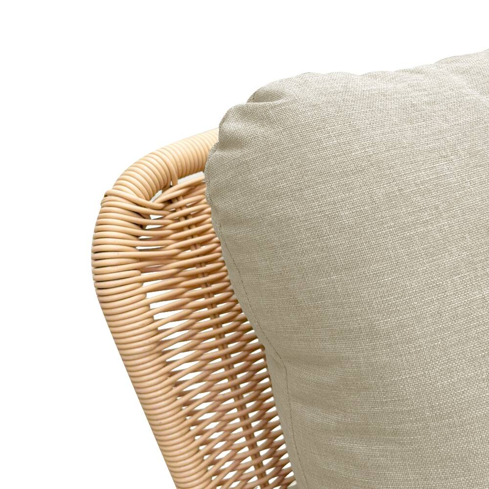Alt View 8. Loheer - Loheer Beige Wicker Rocking Chair Indoor Outdoor Patio Rocker - Beige.