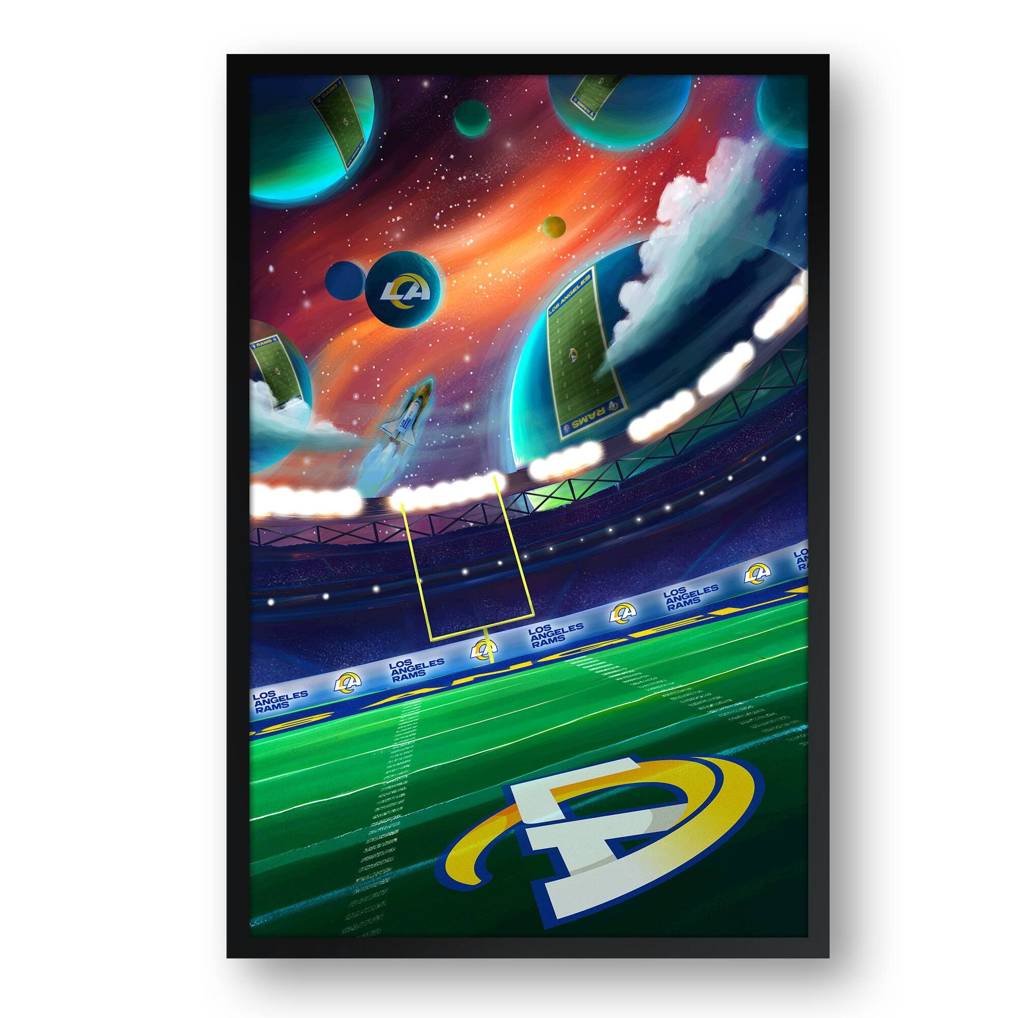 Los Angeles Rams Galaxy Print Framed Art