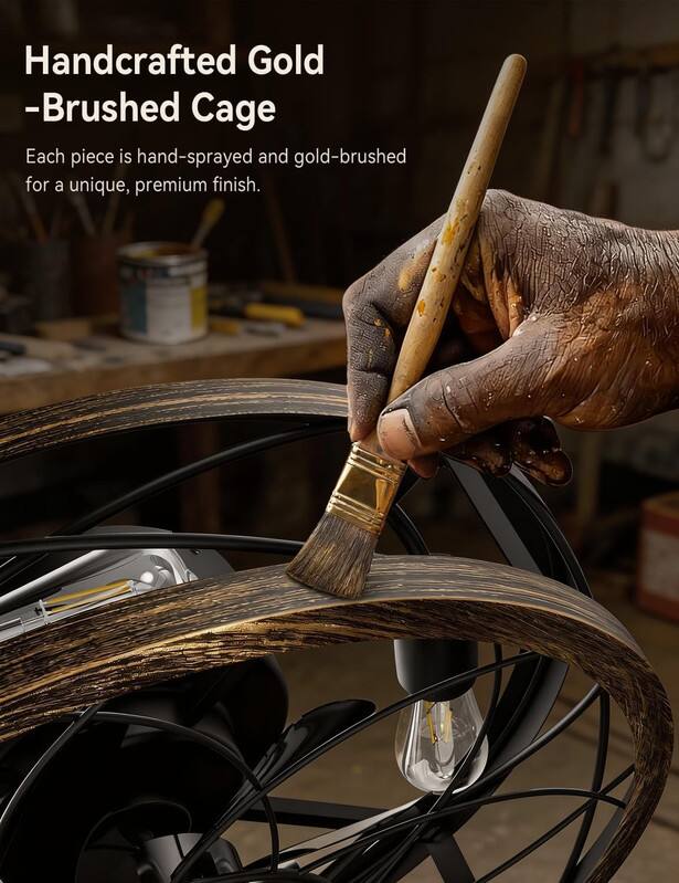 Handcrafted Gold - Brushed Cage

Each piece is hand-sprayed and gold-brushed for a unique, premium finish.