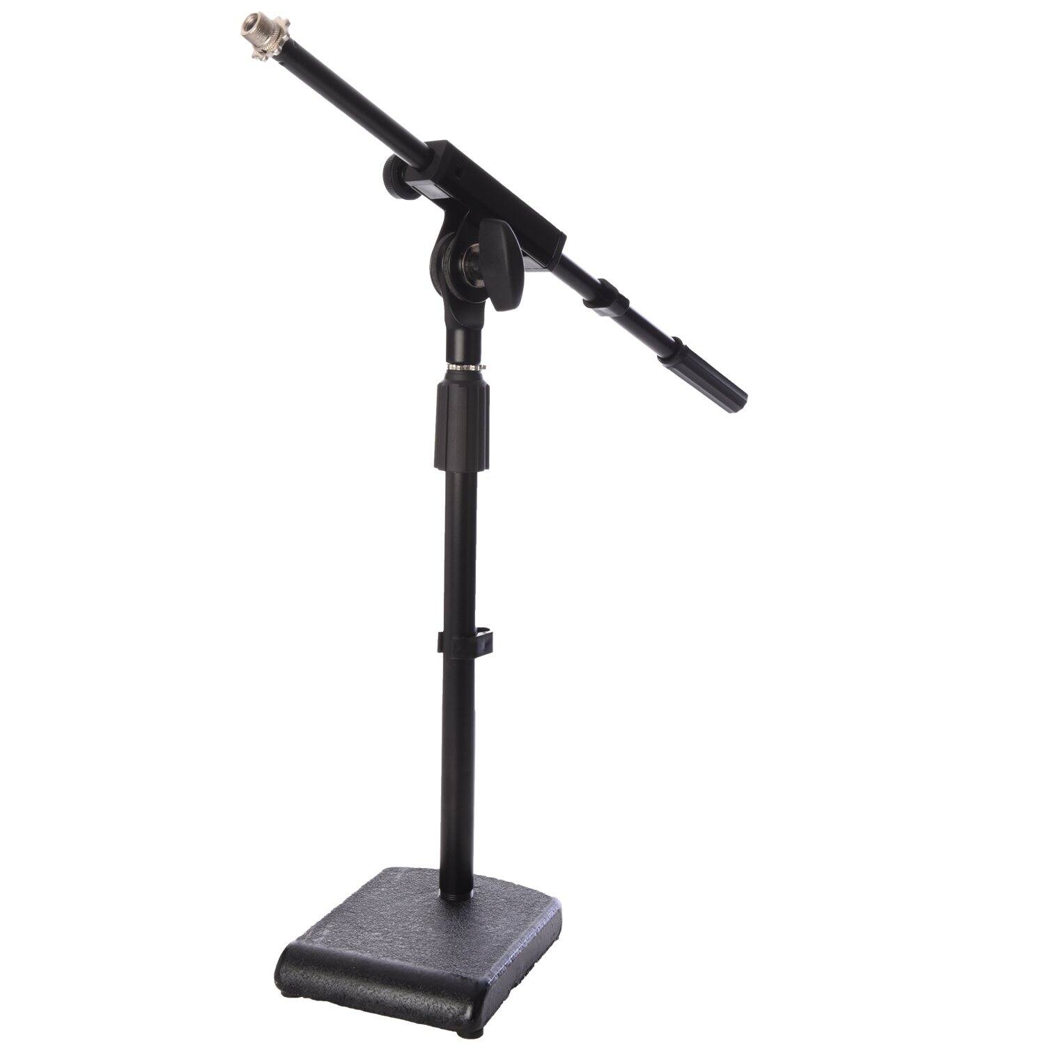 Front. Lyxpro - KDS-1 Kick Drum Mic Stand, Adjustable Microphone Boom Stand, for 3/8" & 5/8" Threaded Mounts - Black.