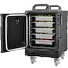 VEVOR - Insulated Food Pan Carrier, 81 Qt Hot Box for Catering, Food Box Carrier with Double Buckles, Front Loading Food Warmer - Black