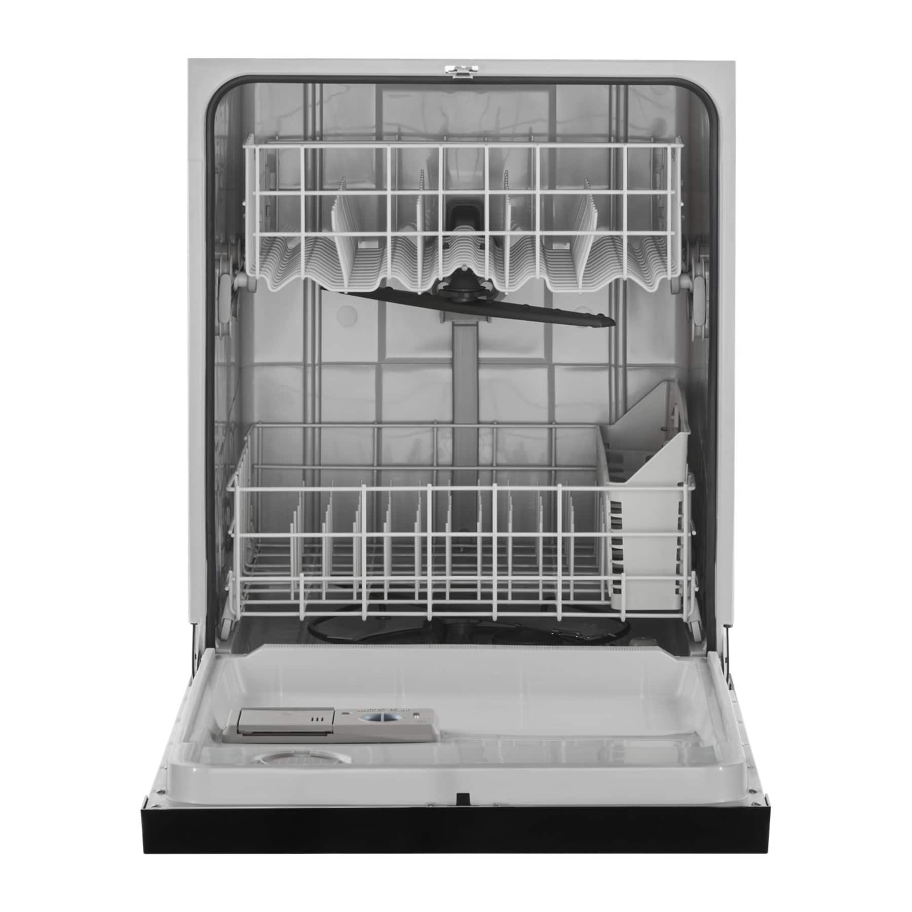 Left. Amana - 24" Front Control Built-In Dishwasher with Triple Filter Wash and 59 dBA - Stainless Steel.