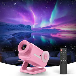 Rossetta - 4-in-1 HD 3D Galaxy Projector with 60 Scenes, 12 Themes, Bluetooth Speaker & Night Light - Pink - Available in various colors