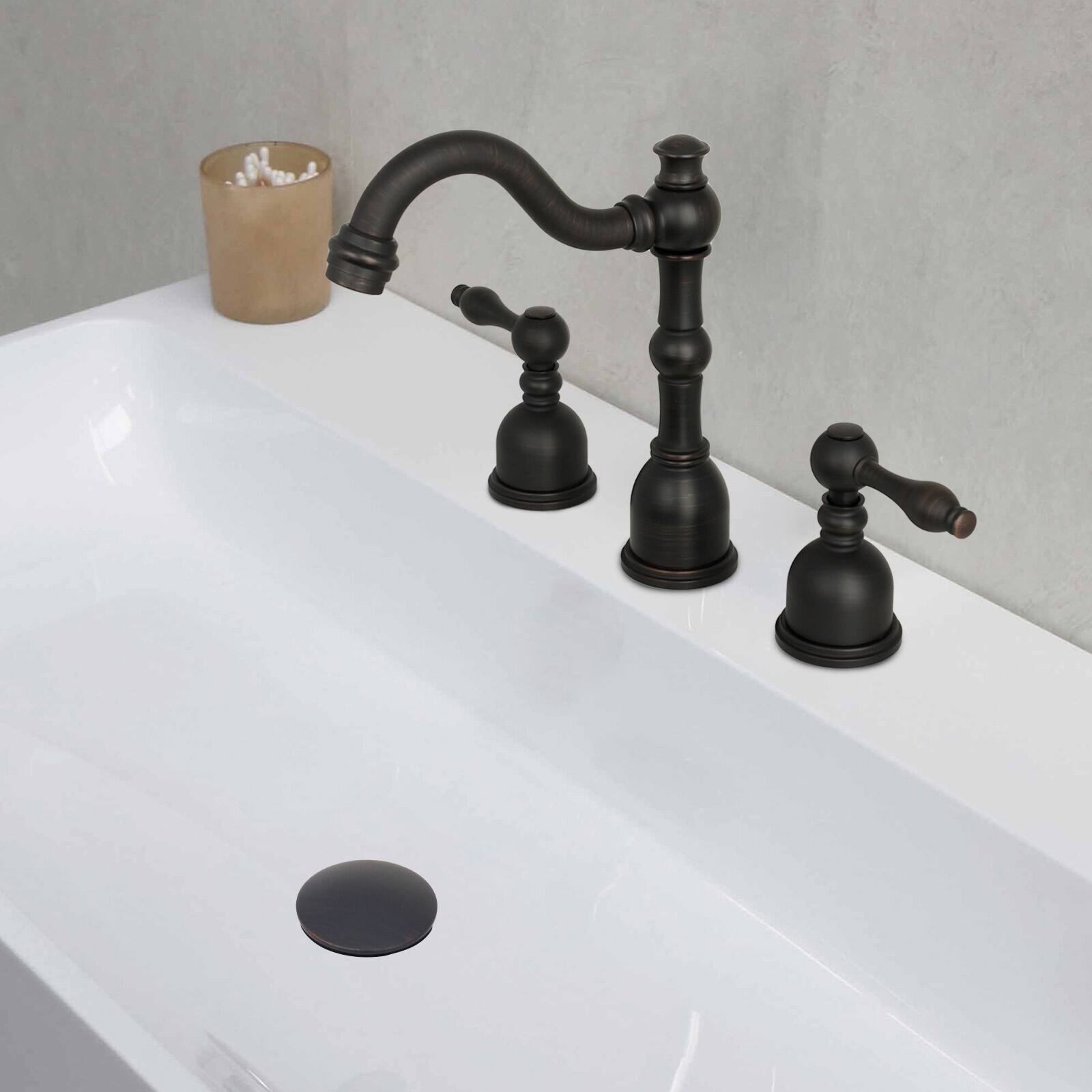 Alt View 2. Akicon - Akicon Oil Rubbed Bronze Pop-Up Bathroom Sink Drain Stopper With Overflow - Oil Rubbed Bronze.