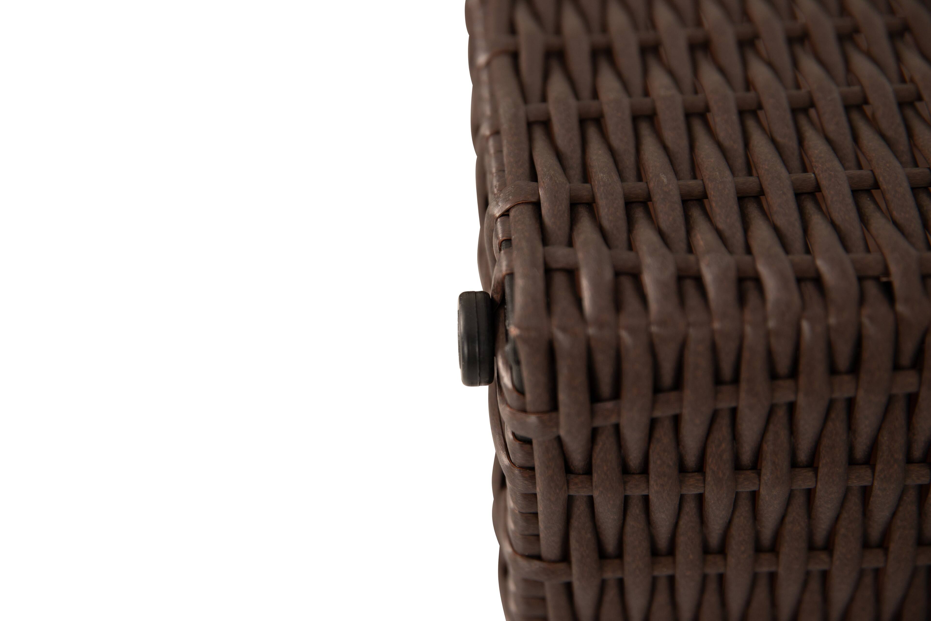 Alt View 3. Balkene Home - Tall Planter and Sierra Square Wicker Planter Set of 2 - Modern Outdoor Planters for Patio, Balcony, or Garden - Brown.