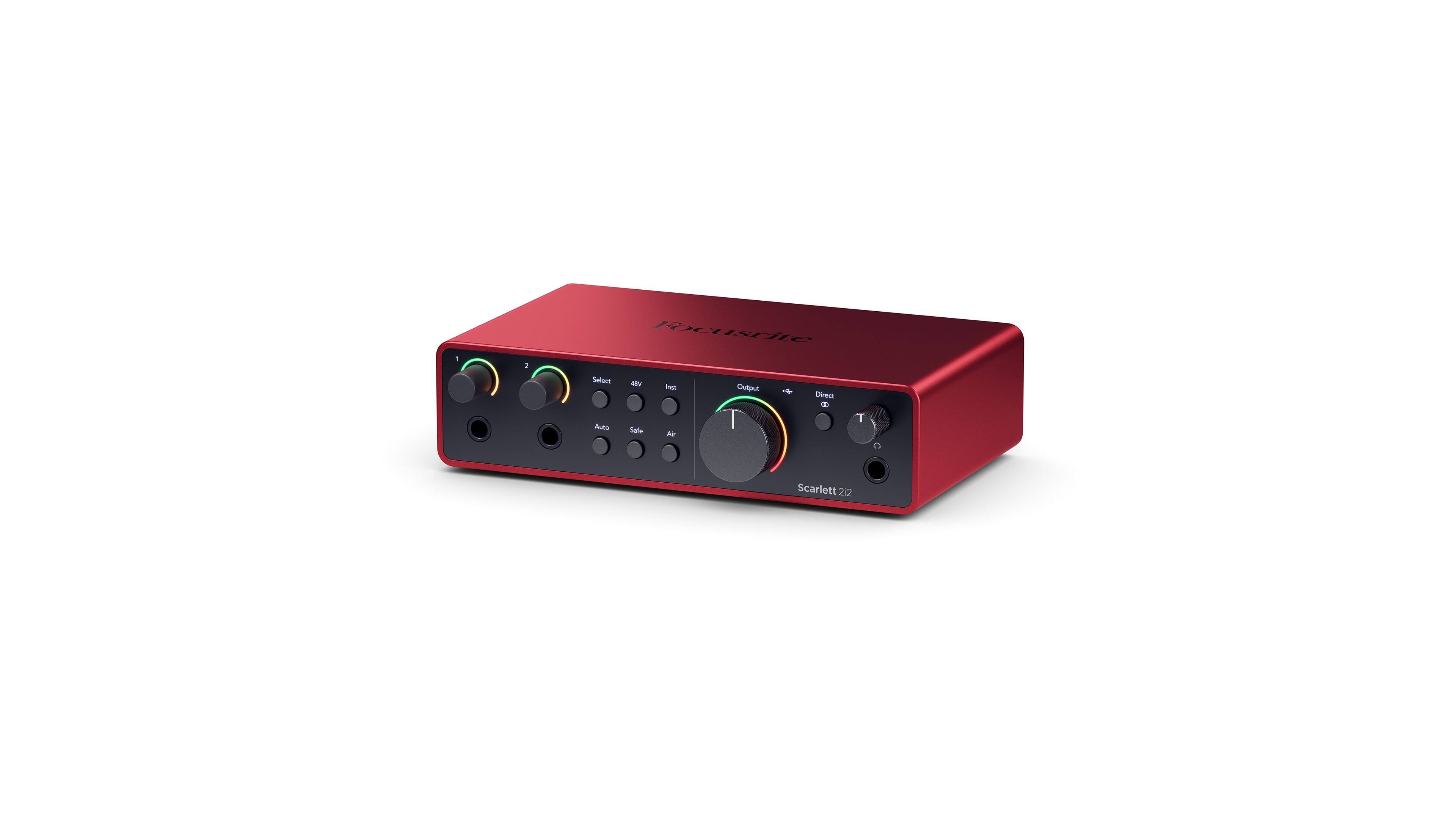Left. Focusrite - Scarlett 2i2 4th Generation Audio Interface - Red.