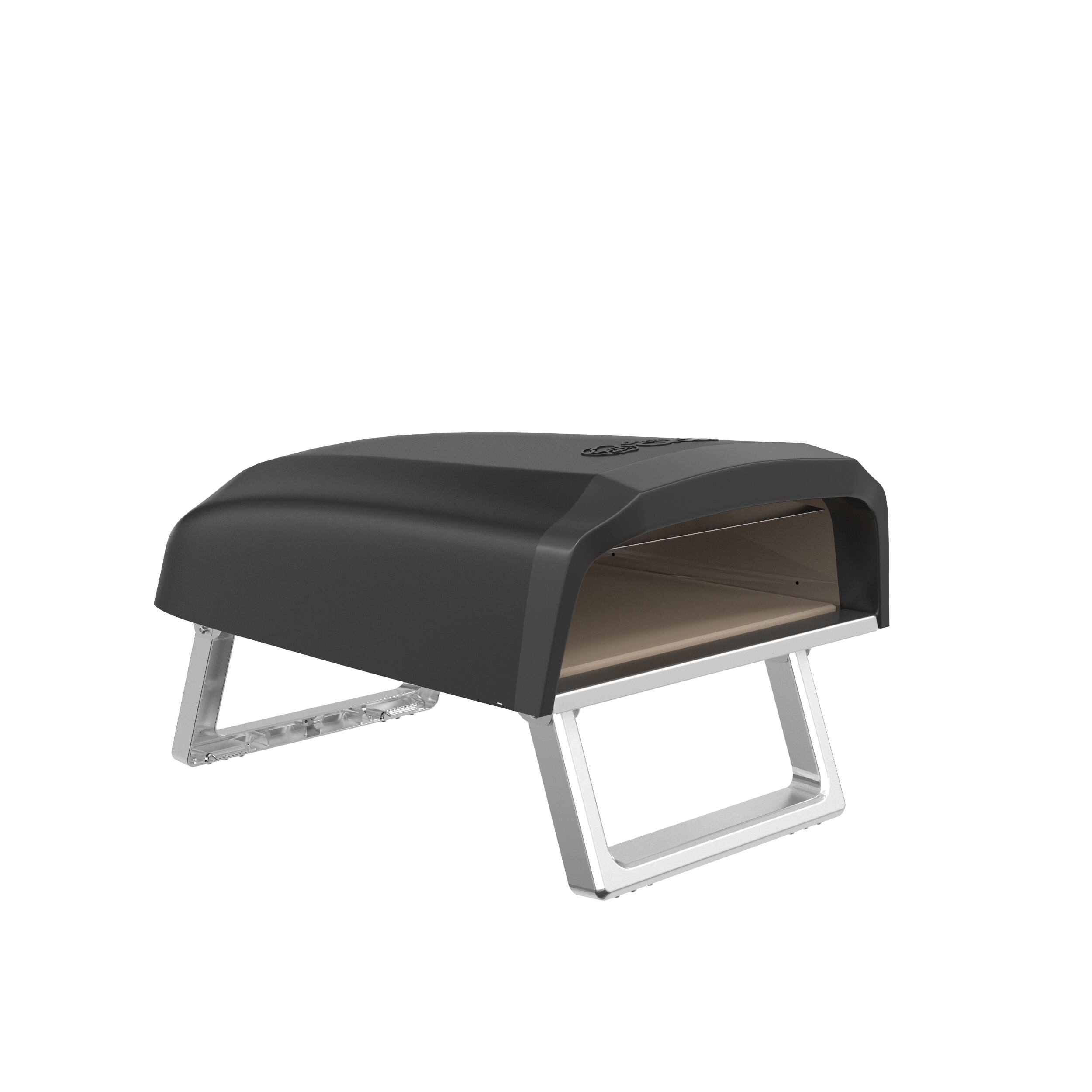 Alt View 5. Commercial Chef - Commercial Chef Pizza Oven Outdoor - 12" Propane Gas Portable Outside with Bundle (L-Shaped Burner) - Black.