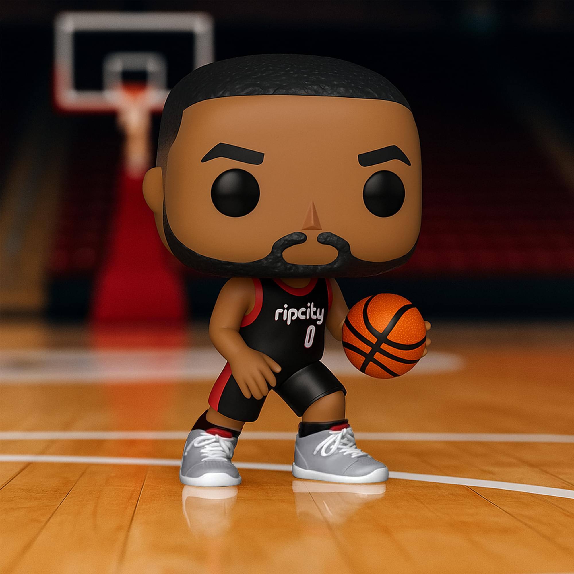 Alt View 3. Funko - Portland Trail Blazers NBA Funko POP Vinyl Figure | Damian Lillard - Black.