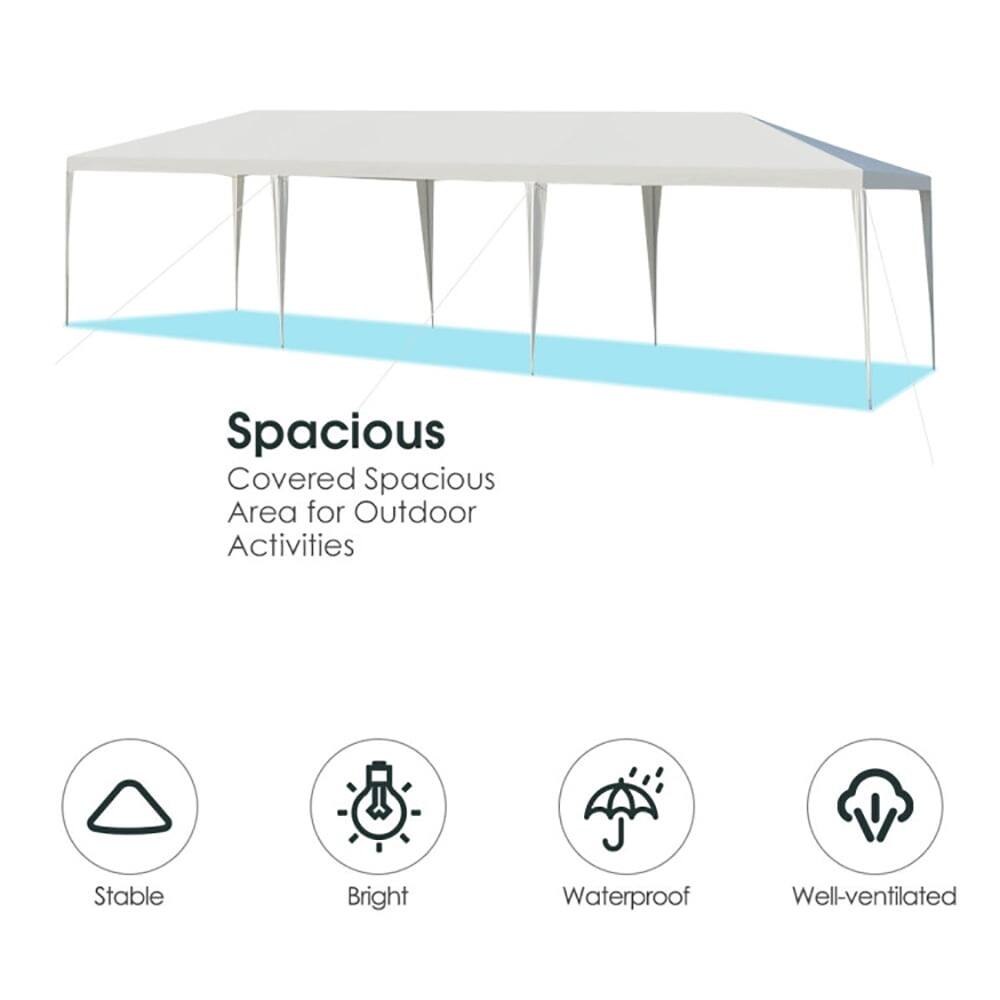 Spacious Covered Area for Outdoor Activities  
Stable, Bright, Waterproof, Well-ventilated