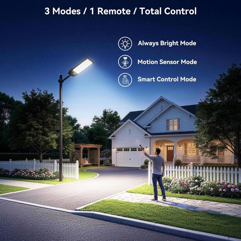 3 Modes / 1 Remote / Total Control

- Always Bright Mode
- Motion Sensor Mode
- Smart Control Mode