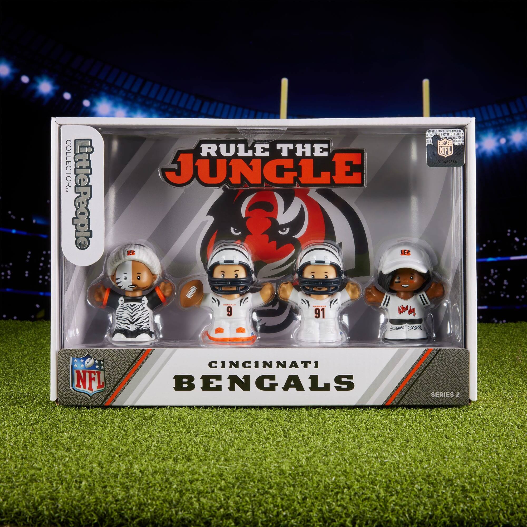COLLECTOR - LittlePeople CNN - RULE THE JUNGLE NFL CINCINNATI BENGALS SERIES 2