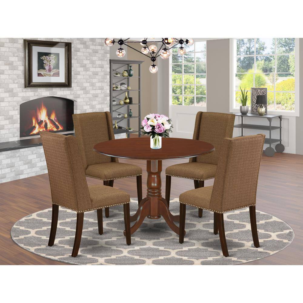 Left. East West Furniture - Dining Room Set Mahogany - Brown.