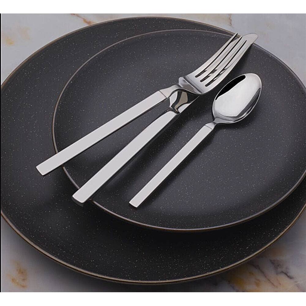 Angle. Mikasa - Arlo 24 Piece Flatware Set, Service for 8 - Silver.