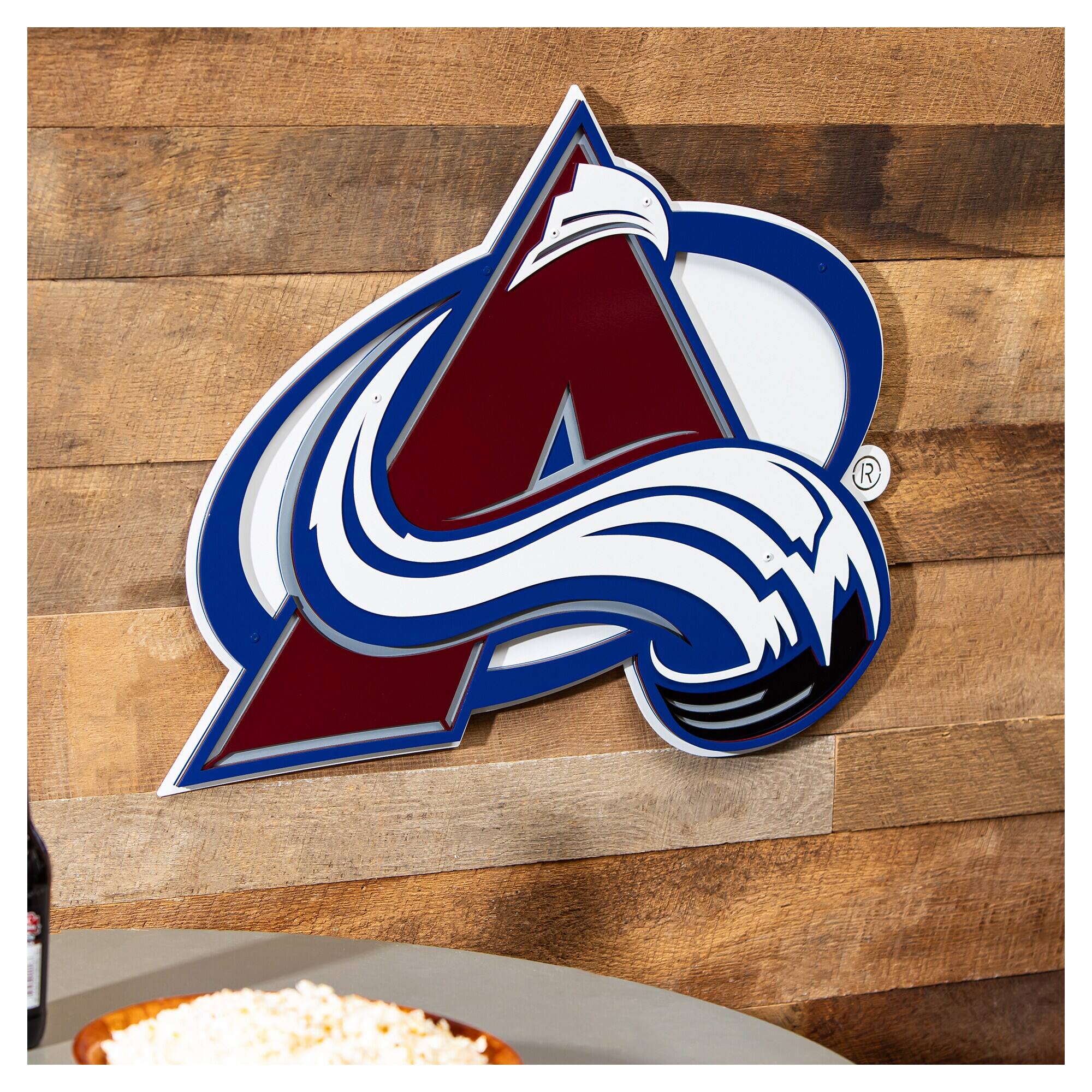 Alt View 1. Evergreen Enterprises - Colorado Avalanche 23" Layered Metal Wall Art Sign - Multicolor.