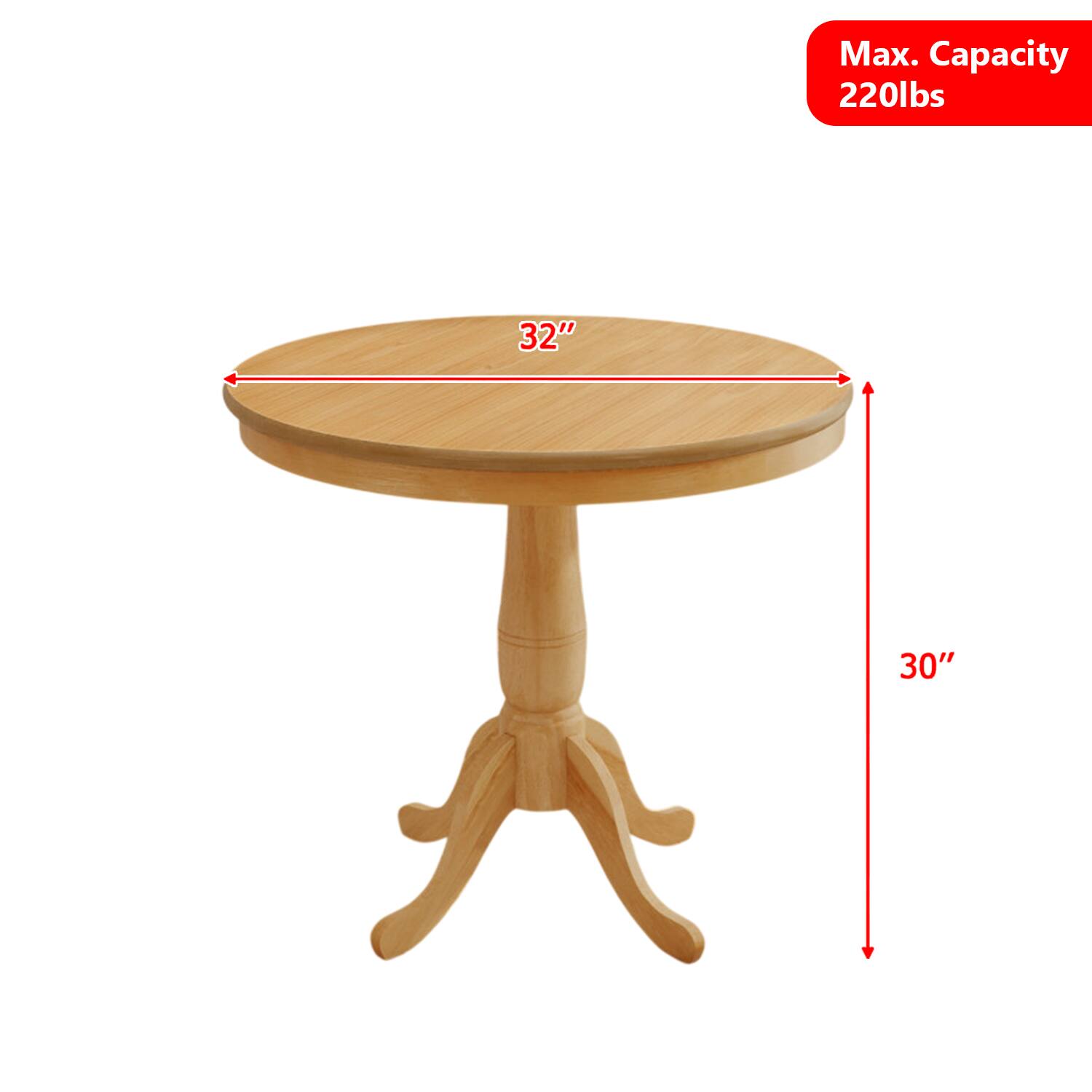 Max. Capacity 220lbs  
32"  
30"