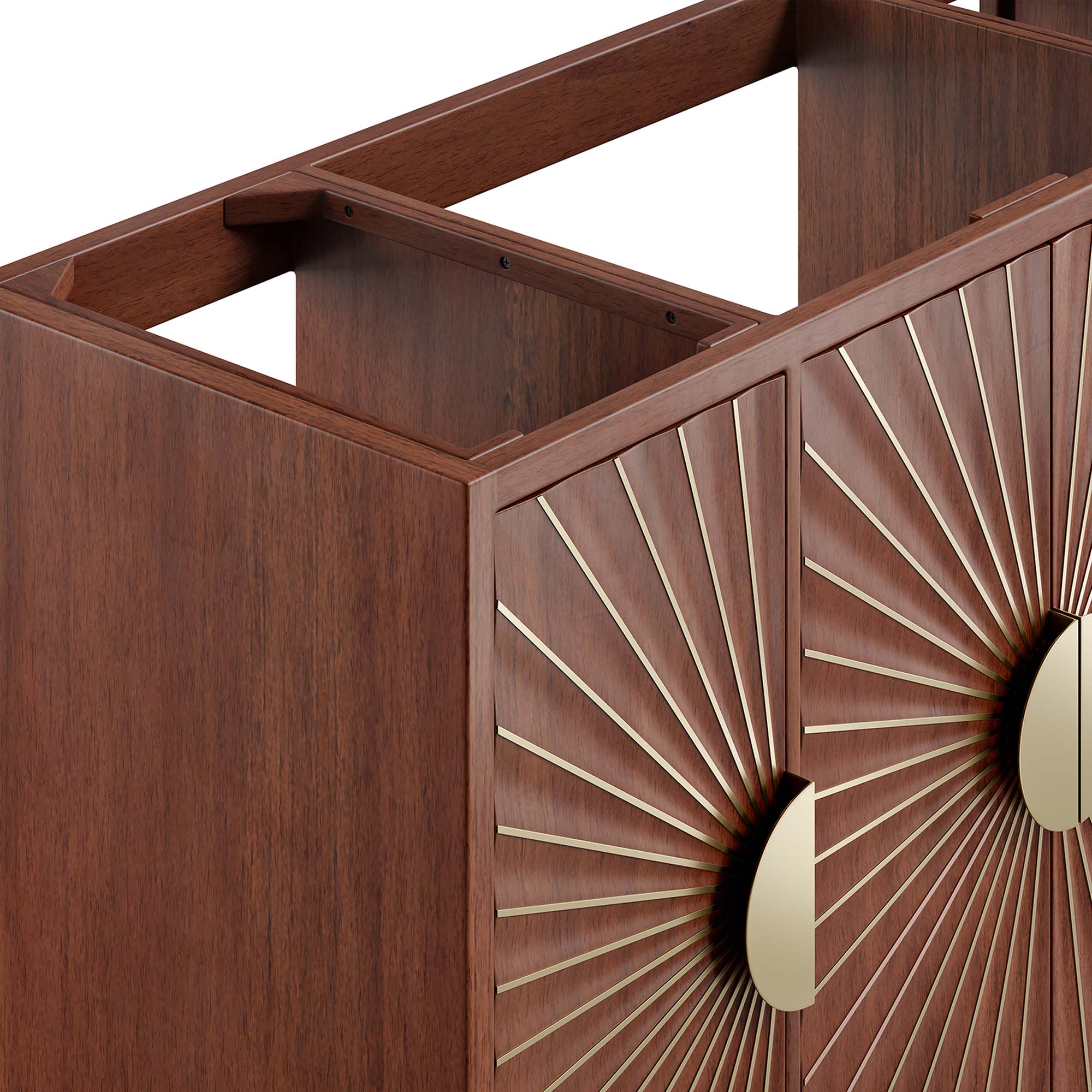 Alt View 5. Modway - Daylight Bathroom Cabinet Basin Not Included by Modway - Walnut.