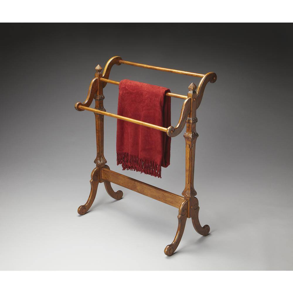 Left. Butler Specialty - Newhouse Blanket Stand - Medium Brown.