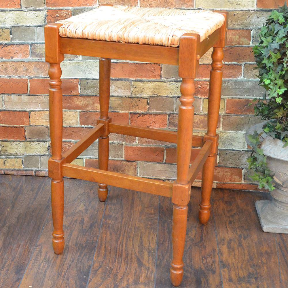 Back. Carolina Chair & Table - Hawthorne 29" Barstool - Walnut - Walnut, Natural.
