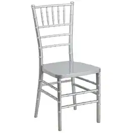 Emma + Oliver - Wedding & Event Resin Stacking Chiavari Dining Chair - Silver